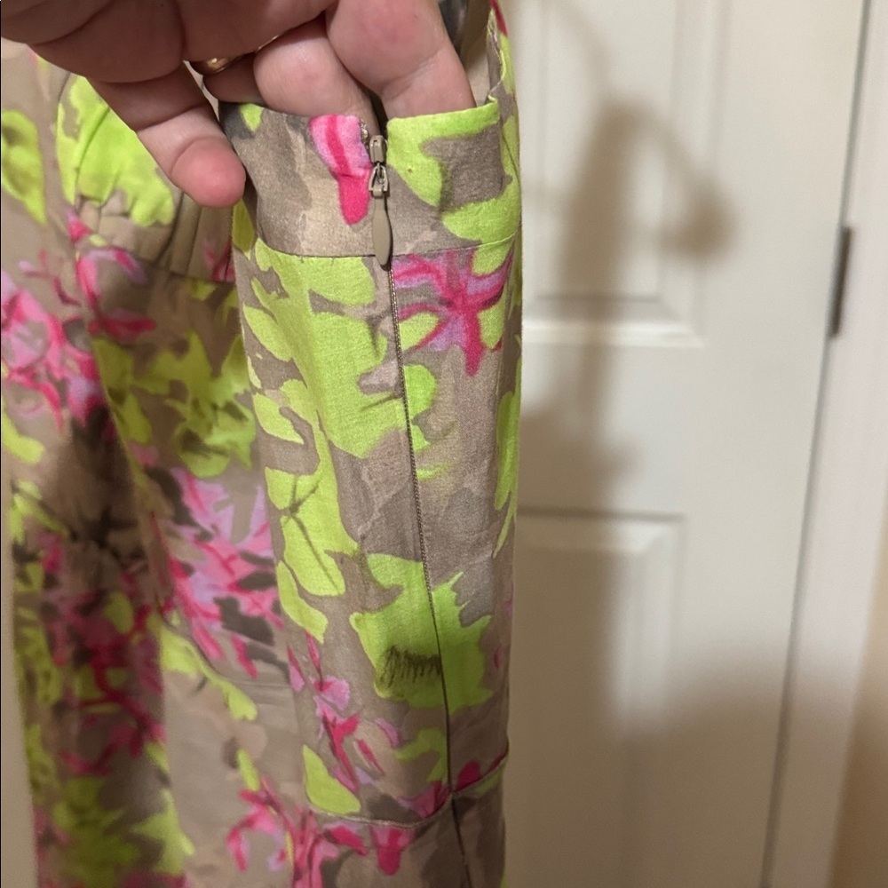 Banana Republic Floral Midi Dress - Pink and Green - Picture 4 of 5